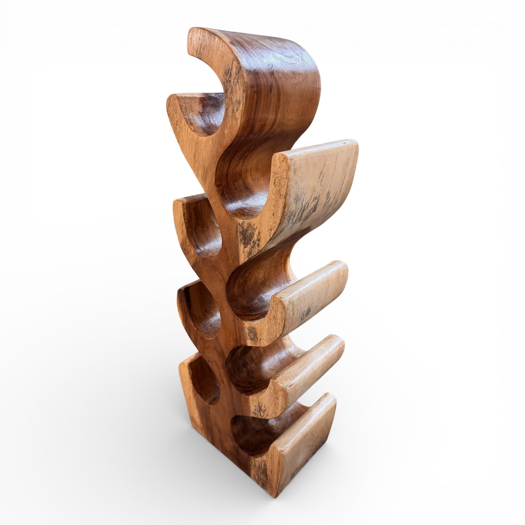 B-Stock: Solid Wine Rack - Kitchen Living Room Decor Wine Holder - Handmade Noble High Quality - Fir Tree Shape Made of Suar Wood - 30/50/70/100x27x18 cm (Copy)