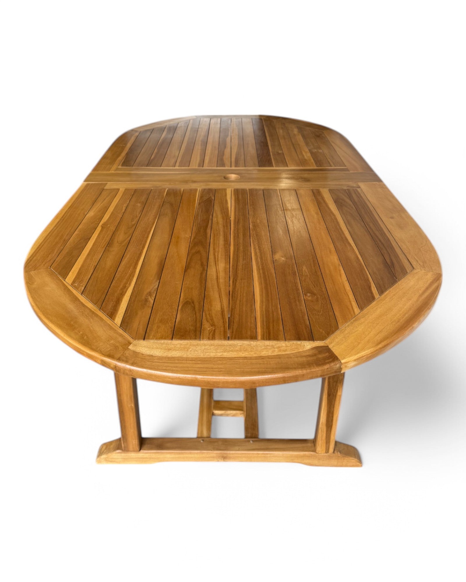 Ausziehbarer Teakholz-Gartentisch – Einzigartiges Unikat mit natürlicher Eleganz für Garten, Terrasse und Wintergarten – Teakholz – 180 cm bis 240 cm x 100 cm x 75 cm - FaHome