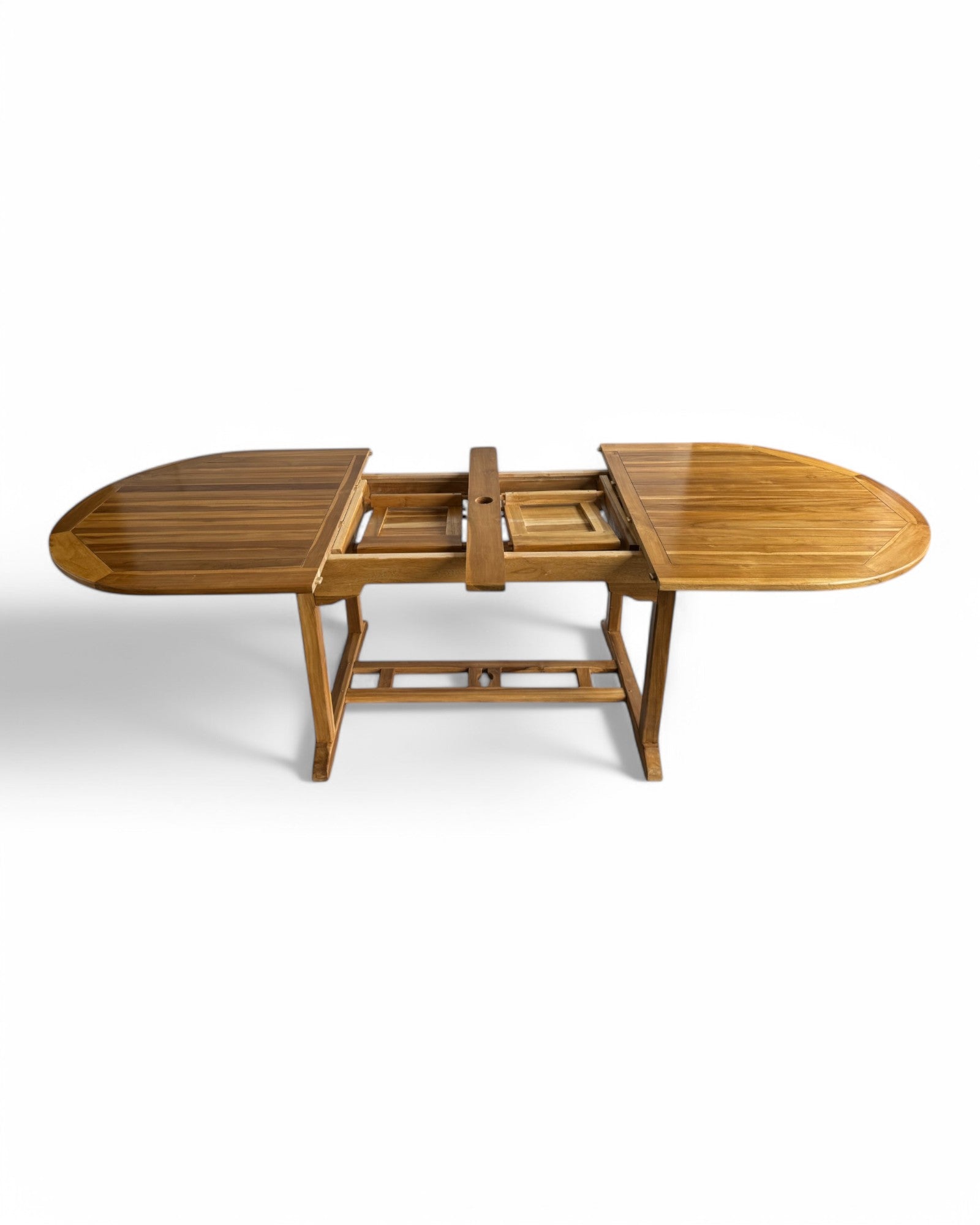 Ausziehbarer Teakholz-Gartentisch – Einzigartiges Unikat mit natürlicher Eleganz für Garten, Terrasse und Wintergarten – Teakholz – 180 cm bis 240 cm x 100 cm x 75 cm - FaHome