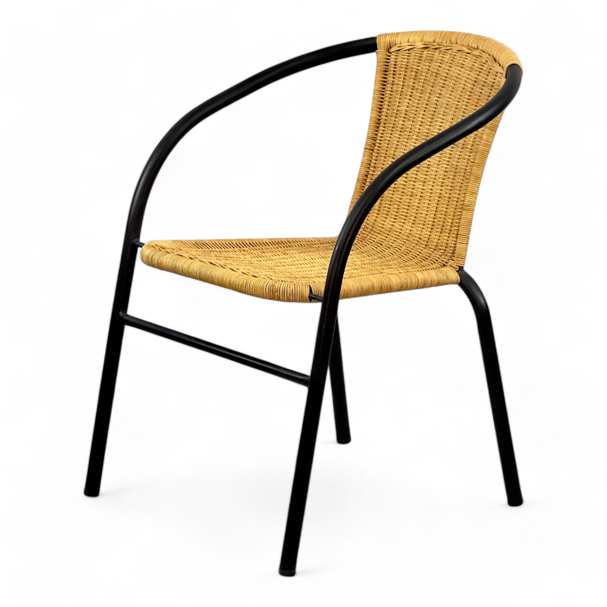 Einzelstück: Stilvoller Gartenstuhl mit geflochtenem Design - FaHome