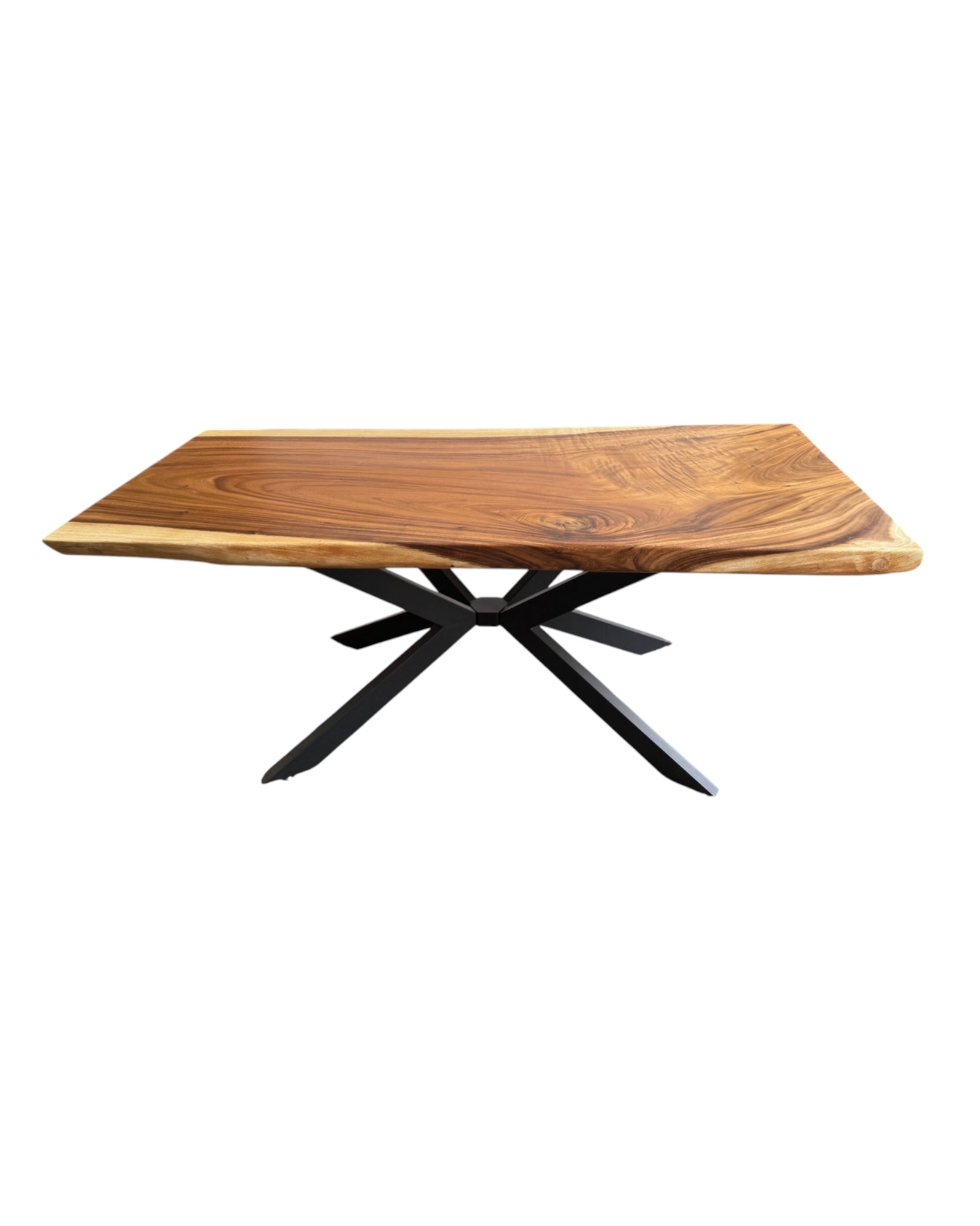 Massivholz Esstisch Natur Baumkante - Holz Tisch Massiv Suarholz Einzelstücke Tischplatte (200x92x8cm)