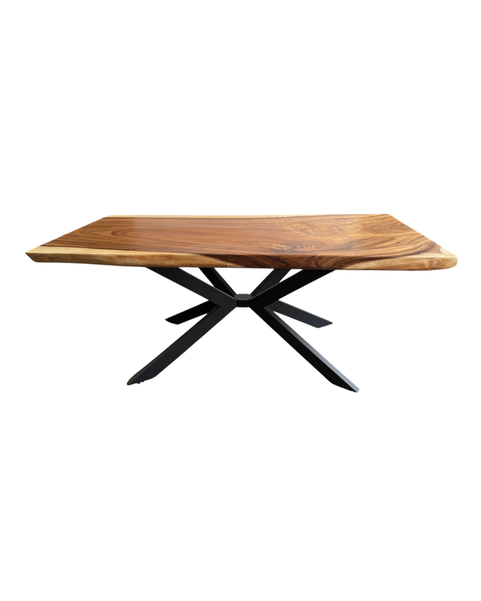 Massivholz Esstisch Natur Baumkante - Holz Tisch Massiv Suarholz Einzelstücke Tischplatte (200x92x8cm)