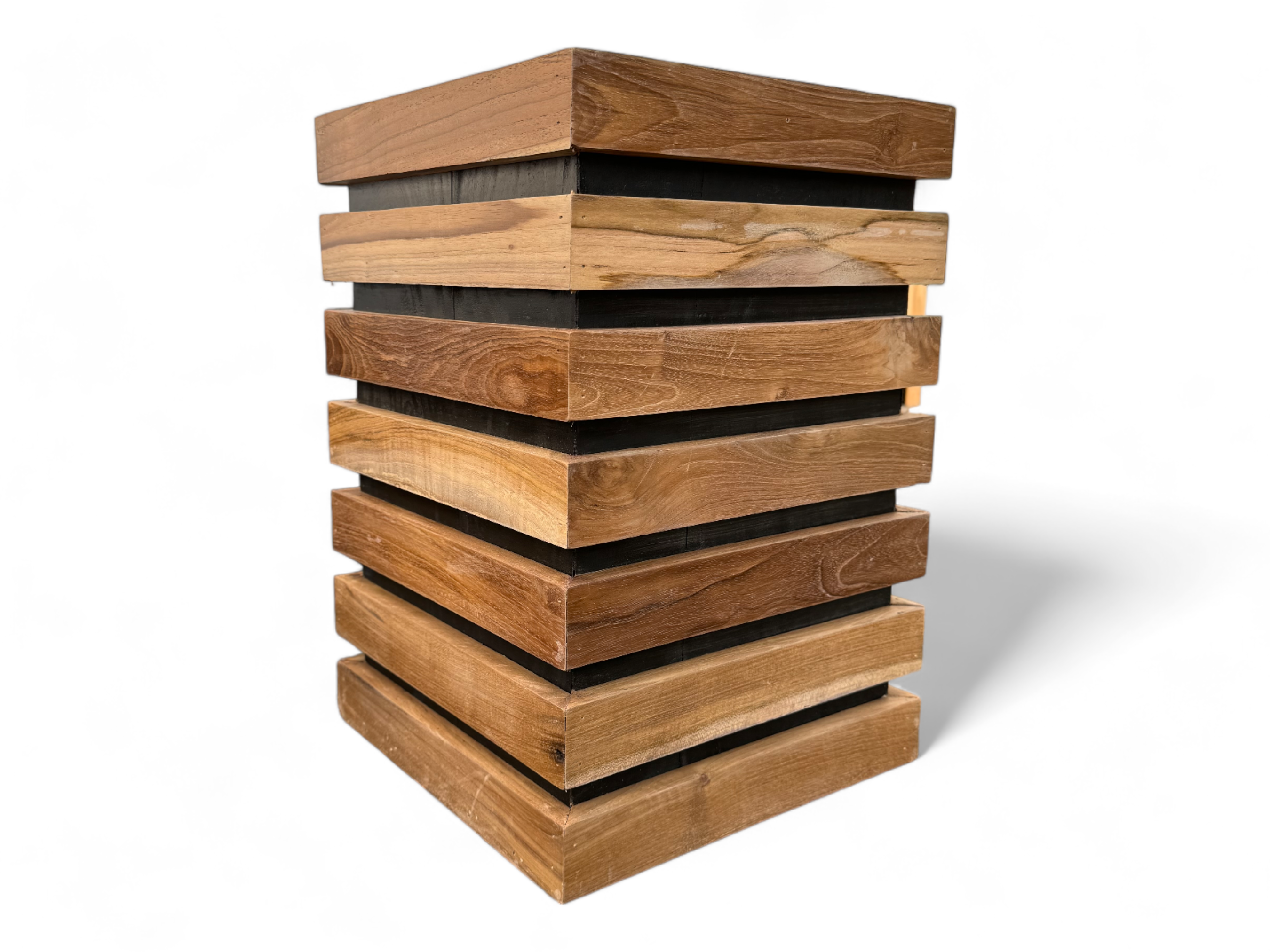 Jardinière en bois – jardinière de balcon – fait main – moderne avec lattes en bois