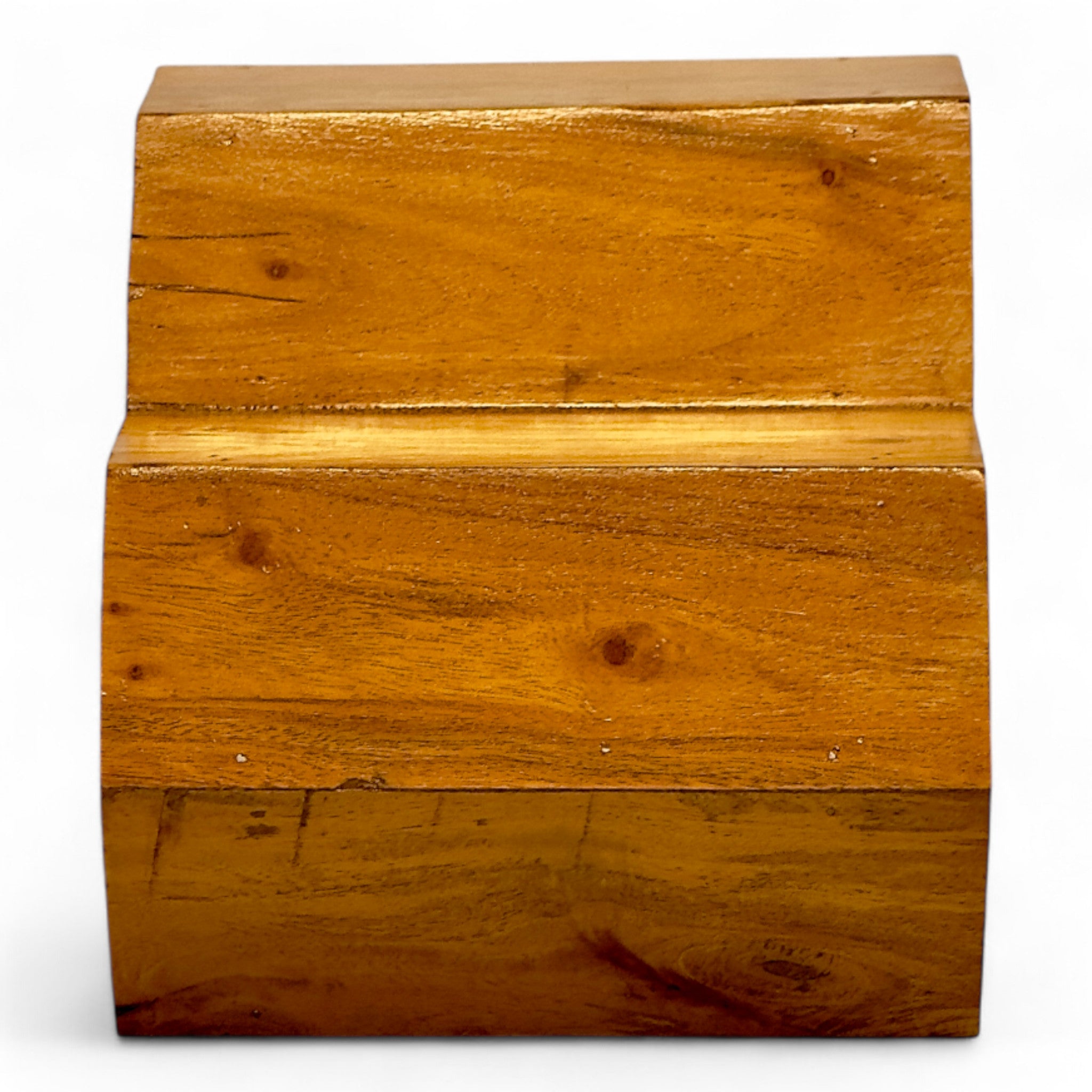 Holz Weinregal – Weinhalter Flaschenhalter - Küche Wohnzimmer Bar - Dekorative Honigwabenform – Aus Teakholz für 3 Flaschen – 18x34x18 cm - FaHome