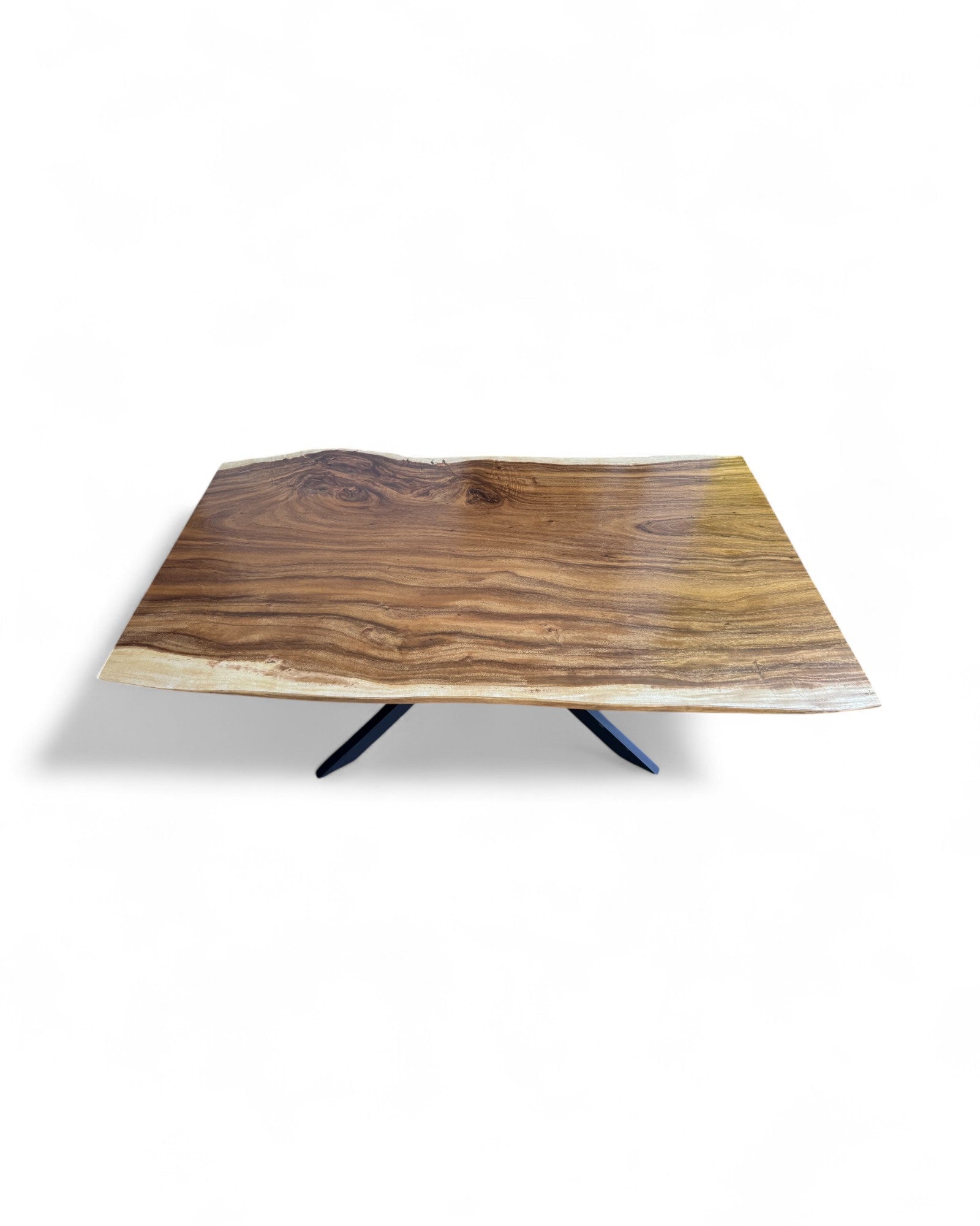 Massivholz Esstisch Natur Baumkante - Holz Tisch Massiv Suarholz EinzelstĂĽcke Tischplatte (200x115x6cm) - FaHome