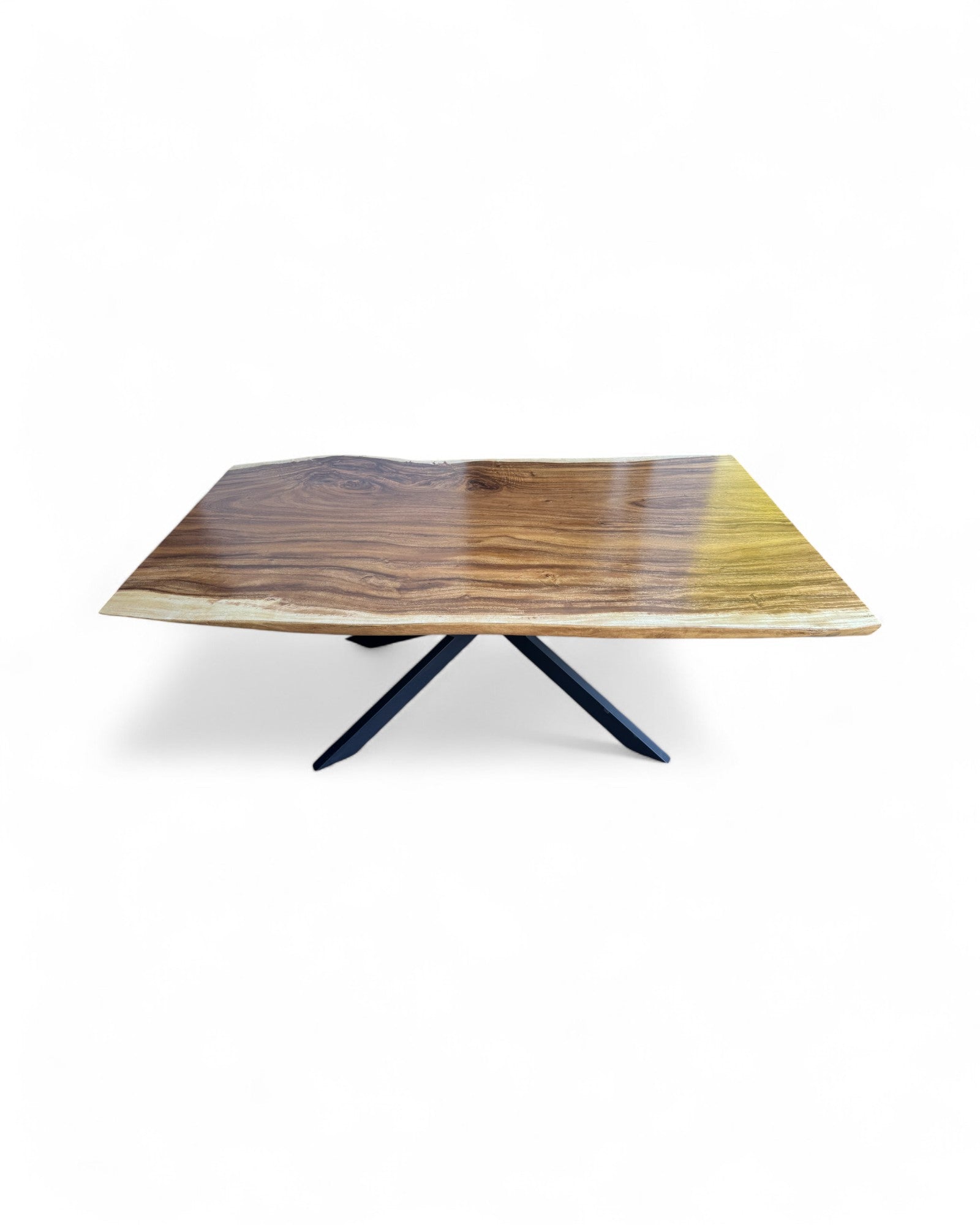Massivholz Esstisch Natur Baumkante - Holz Tisch Massiv Suarholz EinzelstĂĽcke Tischplatte (200x115x6cm) - FaHome