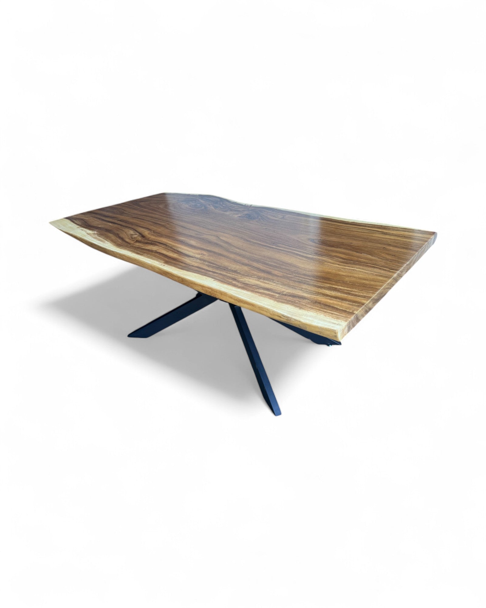 Massivholz Esstisch Natur Baumkante - Holz Tisch Massiv Suarholz EinzelstĂĽcke Tischplatte (200x115x6cm) - FaHome