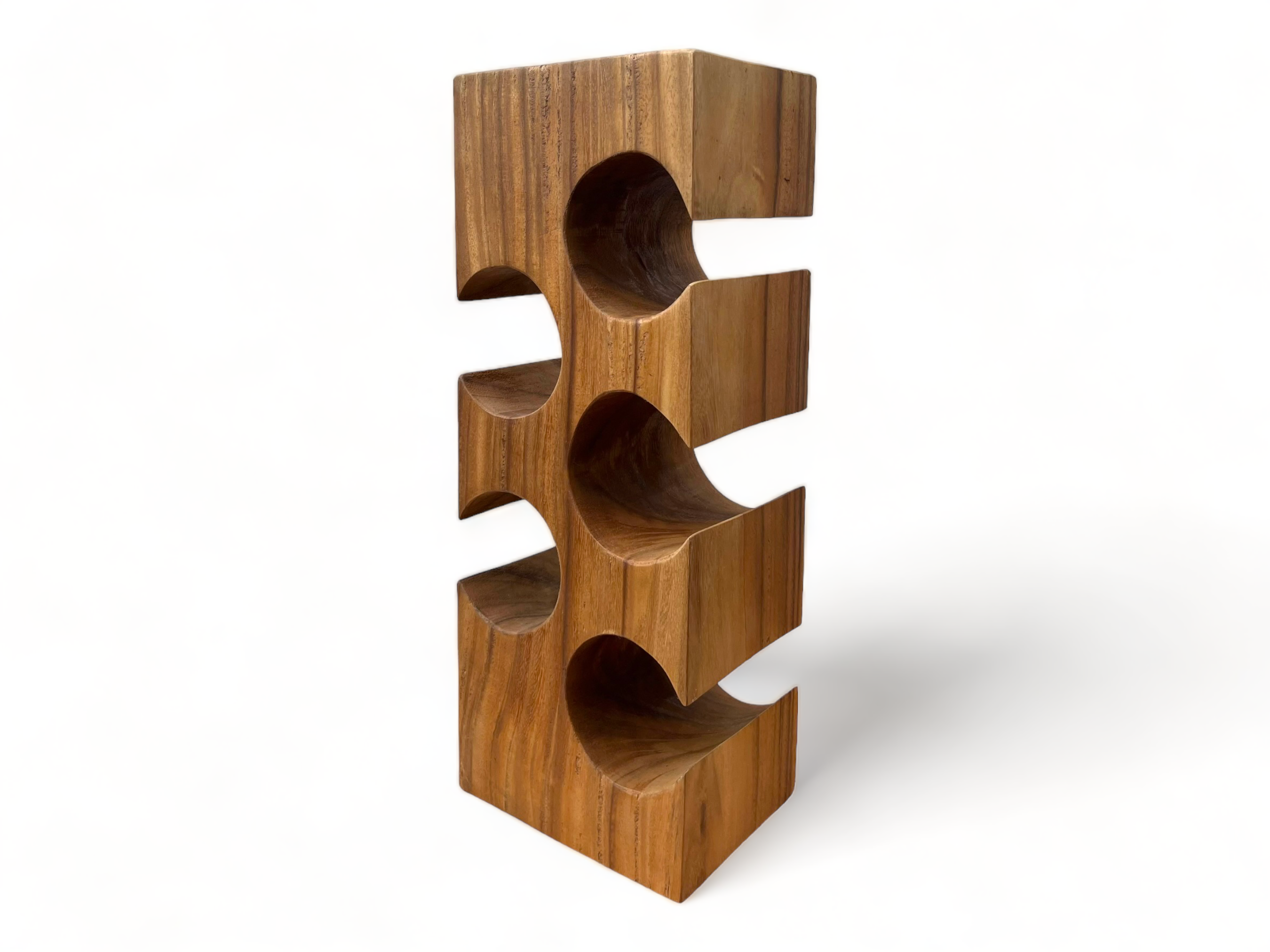 Weinregal Massiv - Küchen Wohnzimmer Deko Weinhalter - Handgefertigt Edel Hochwertig - Eckig aus Suarholz - 50/70/100x19,5x14,5 cm