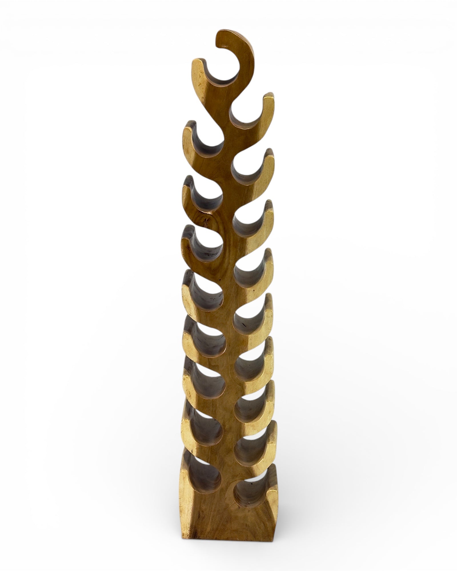 Solid Wood XXL Wine Rack – Wine Holder Bottle Holder – Handmade, Elegant, High-Quality – Made of Teak Wood for 18 Bottles – 150x30x18 cm