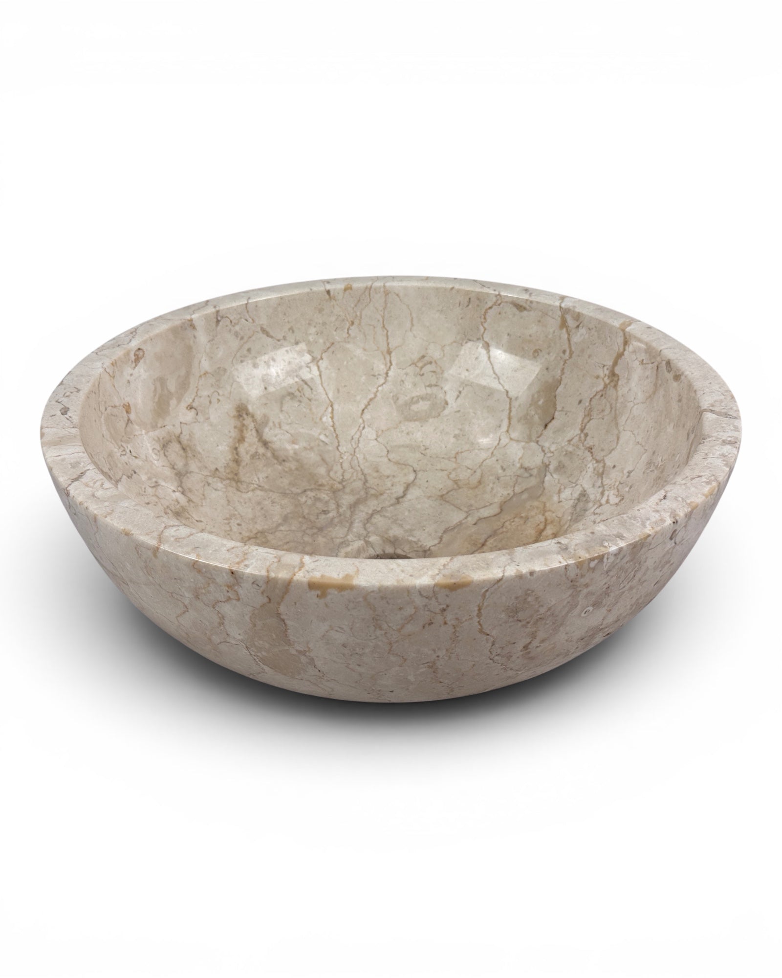 Marmor Waschbecken Beige – Badezimmer Gäste-WC Waschraum – Aufsatzwaschbecken Oval oder Rund aus Marmor - verschiedene Ausführungen