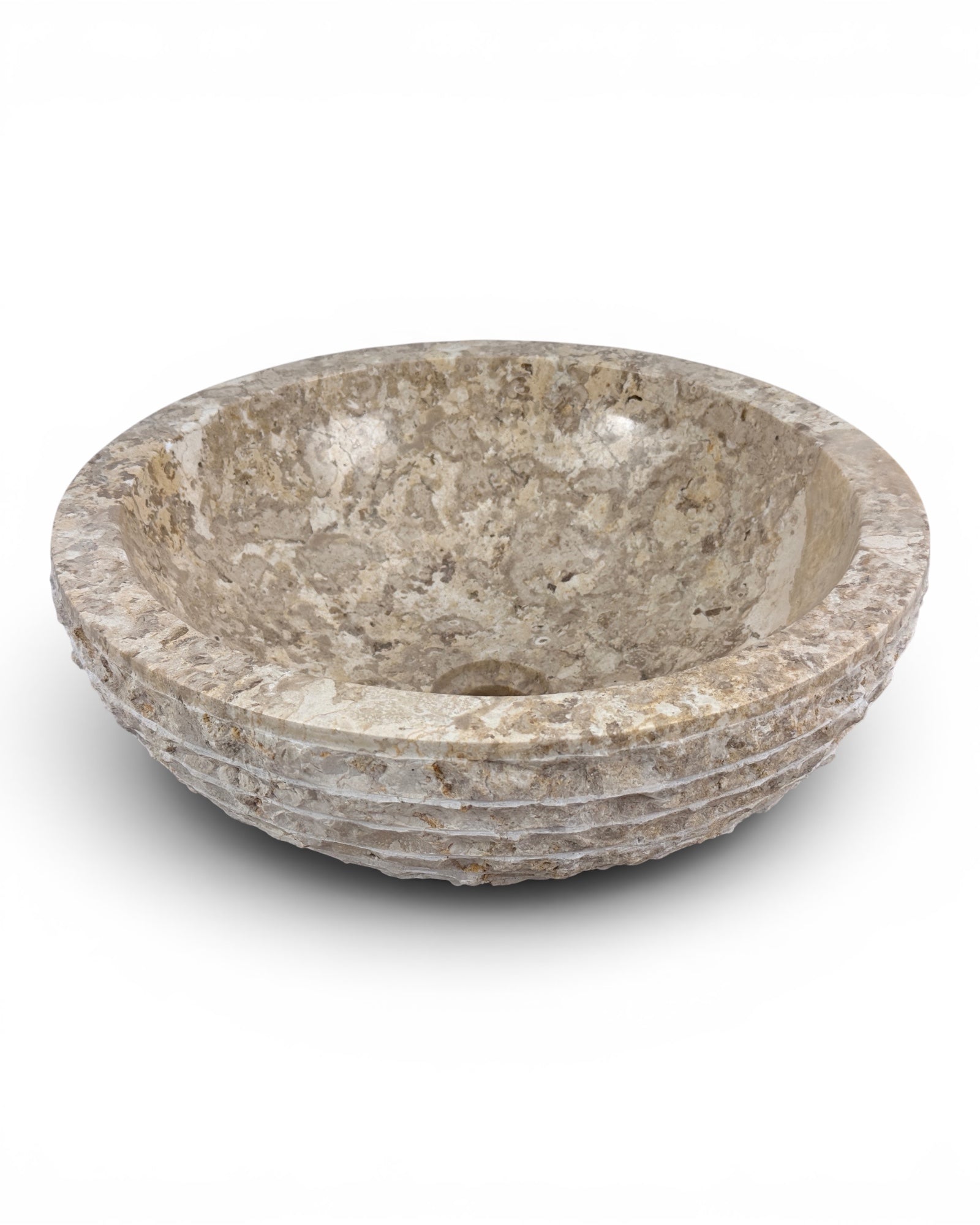 Marmor Waschbecken Beige – Badezimmer Gäste-WC Waschraum – Aufsatzwaschbecken Oval oder Rund aus Marmor - verschiedene Ausführungen