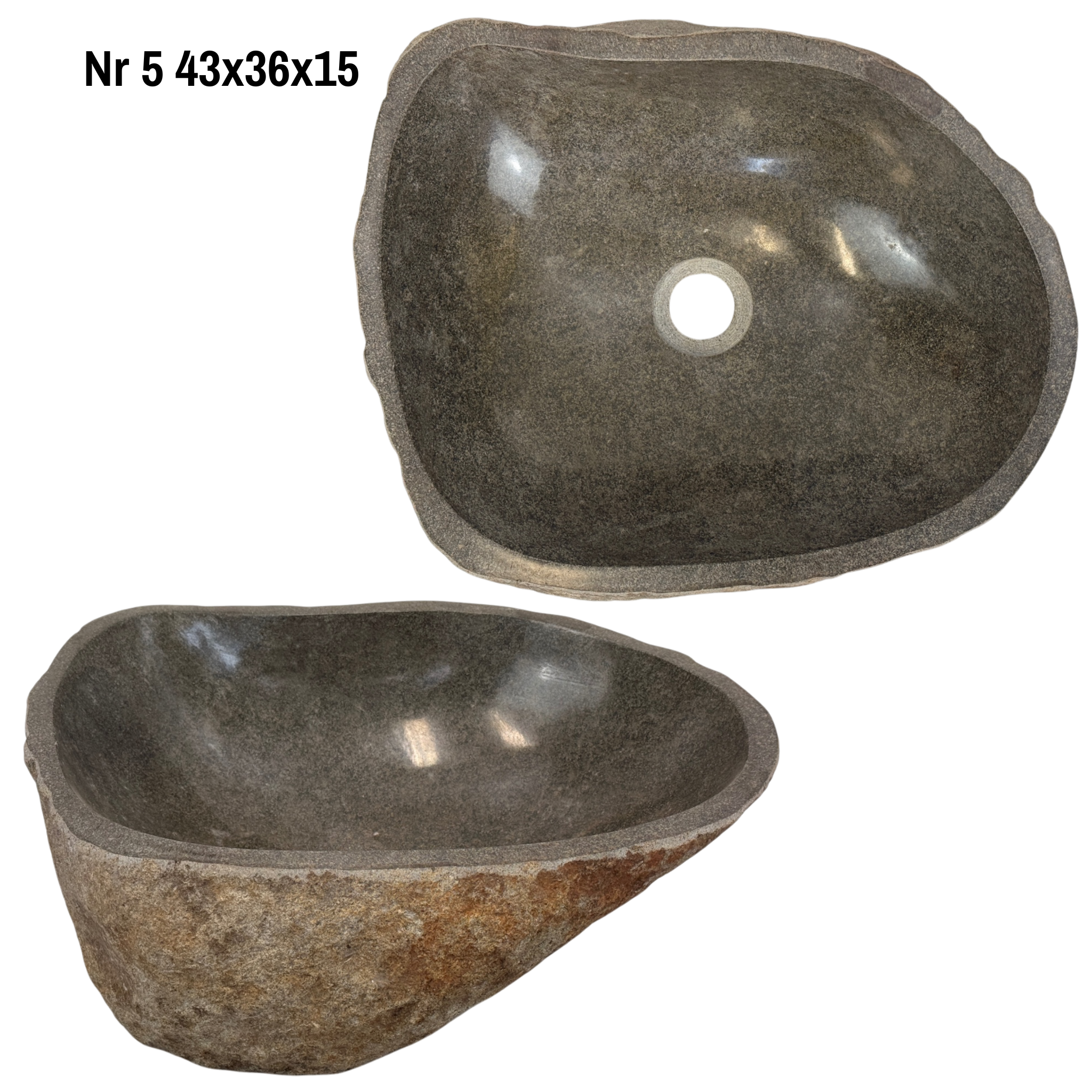 Lavabo en pierre naturelle - lavabo à poser pour salle de bain - unique - pierre de rocher solide
