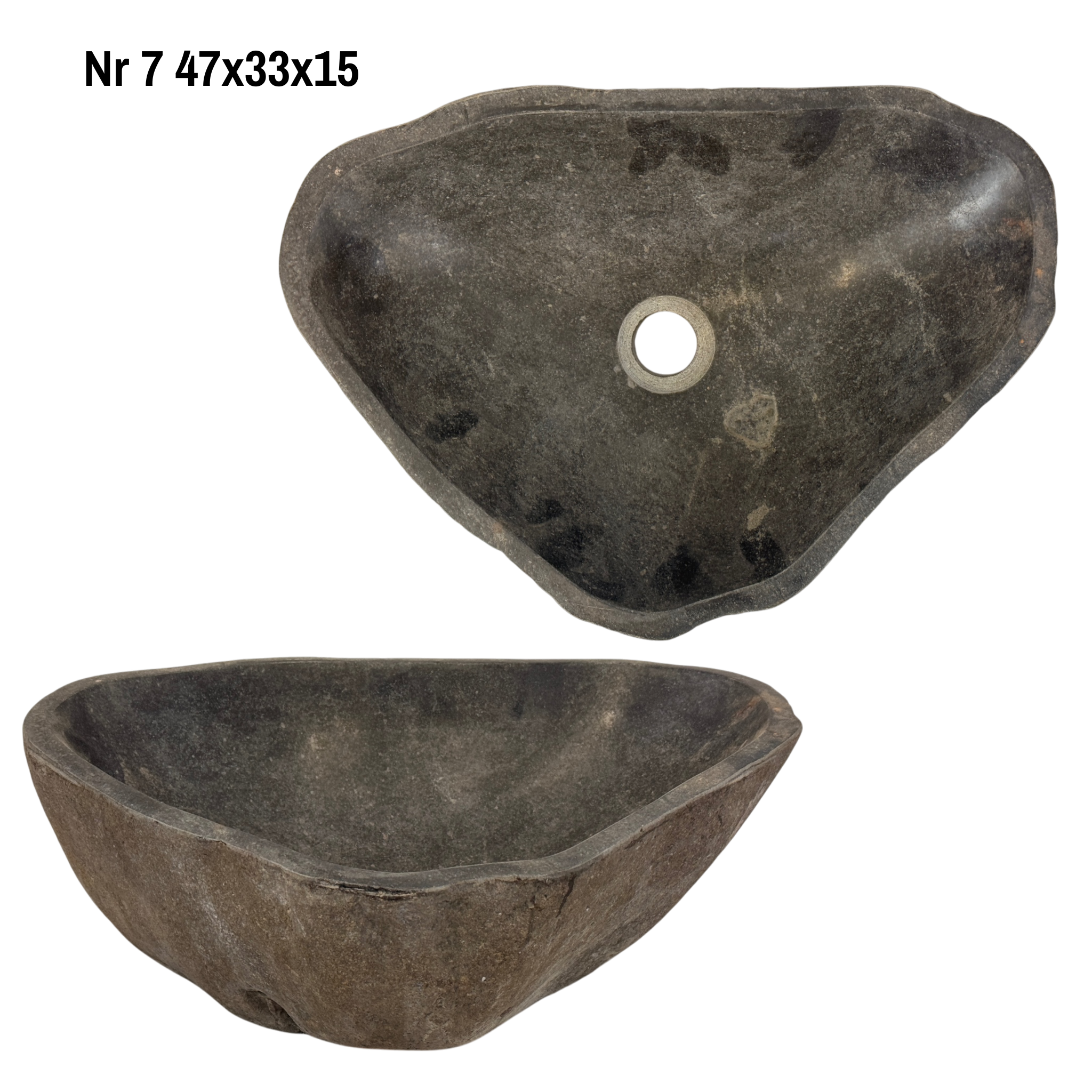 Lavabo en pierre naturelle - lavabo à poser pour salle de bain - unique - pierre de rocher solide