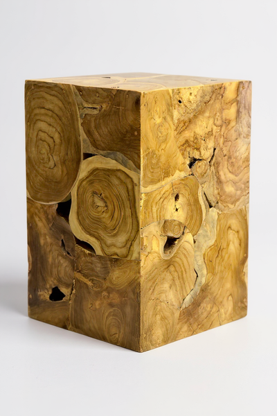 Wooden mosaic side table - coffee table, nightstand, plant stand, stool - handmade - 3 different sizes