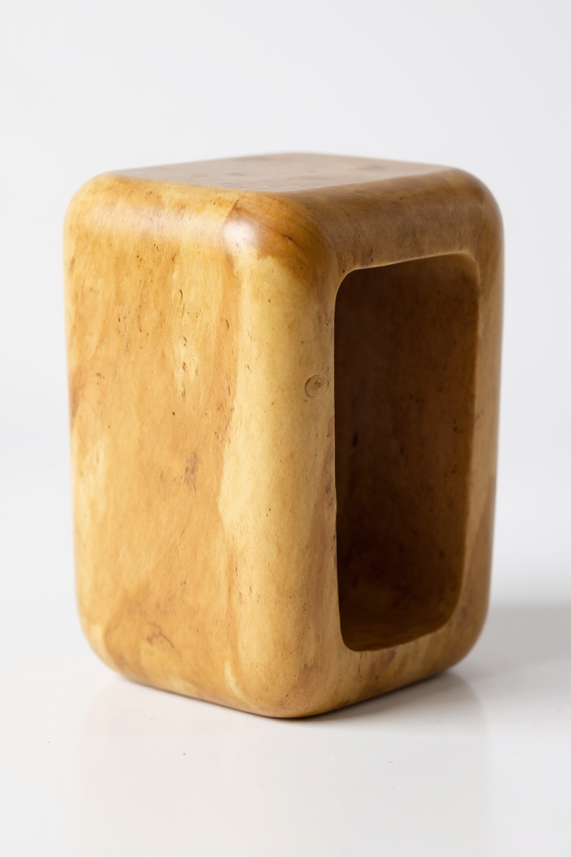 Holzhocker - Beistelltisch Couchtisch - Handgefertigter Hocker aus massivem Suarholz- 50x30x40 cm