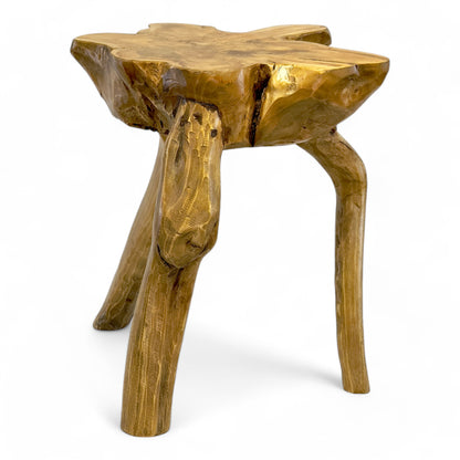 Einzelstück: Wurzelholz-Beistelltisch aus Teakholz - FaHome