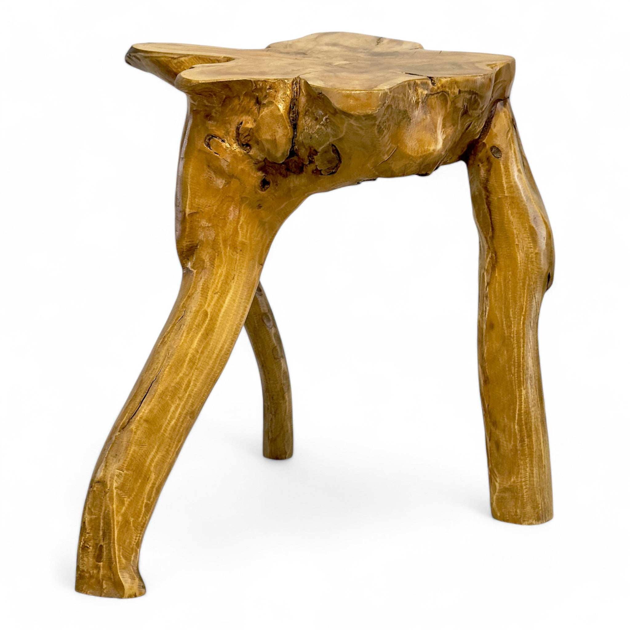 Einzelstück: Wurzelholz-Beistelltisch aus Teakholz - FaHome