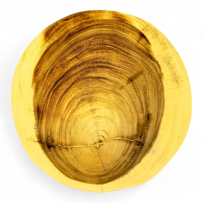 Holz Beistelltisch - Hocker, Nachttisch, Pflanzenhocker, Ablagetisch - Rundes Naturdesign mit organischer Form – Massiv aus Teakholz – 40x34x34 cm - FaHome