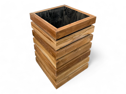 Holz Blumenkasten – Blumenkübel Balkonkasten Pflanzkasten – Handgefertigt – Modern mit Holzlatten