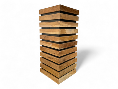 Wooden flower box – flower pot balcony box planter – handmade – modern with wooden slats