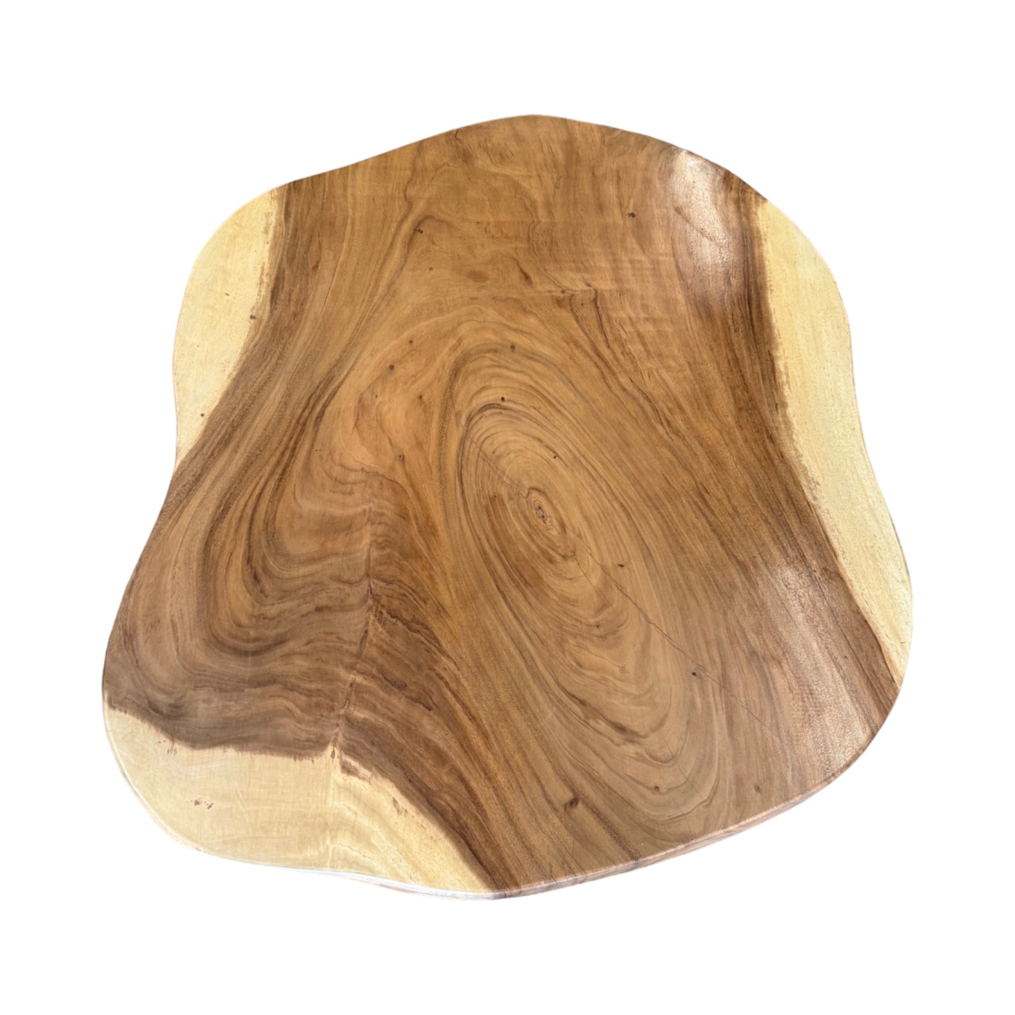 Holz Tischplatte – Wohnzimmertisch – Natürliche Formen – Ausgeschnitten aus massivem Suarholz – 160x114x8 - FaHome