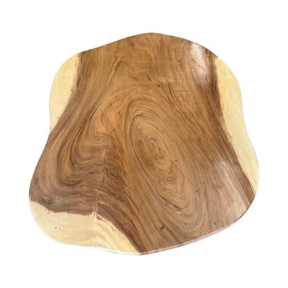 Holz Tischplatte – Wohnzimmertisch – Natürliche Formen – Ausgeschnitten aus massivem Suarholz – 160x114x8 - FaHome