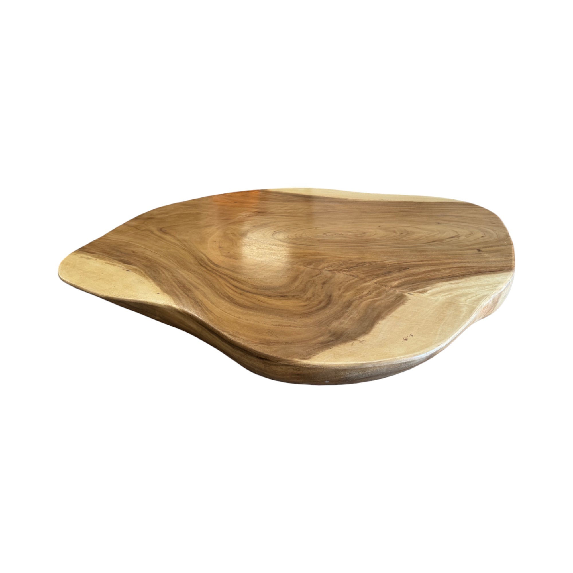 Holz Tischplatte – Wohnzimmertisch – Natürliche Formen – Ausgeschnitten aus massivem Suarholz – 160x114x8 - FaHome