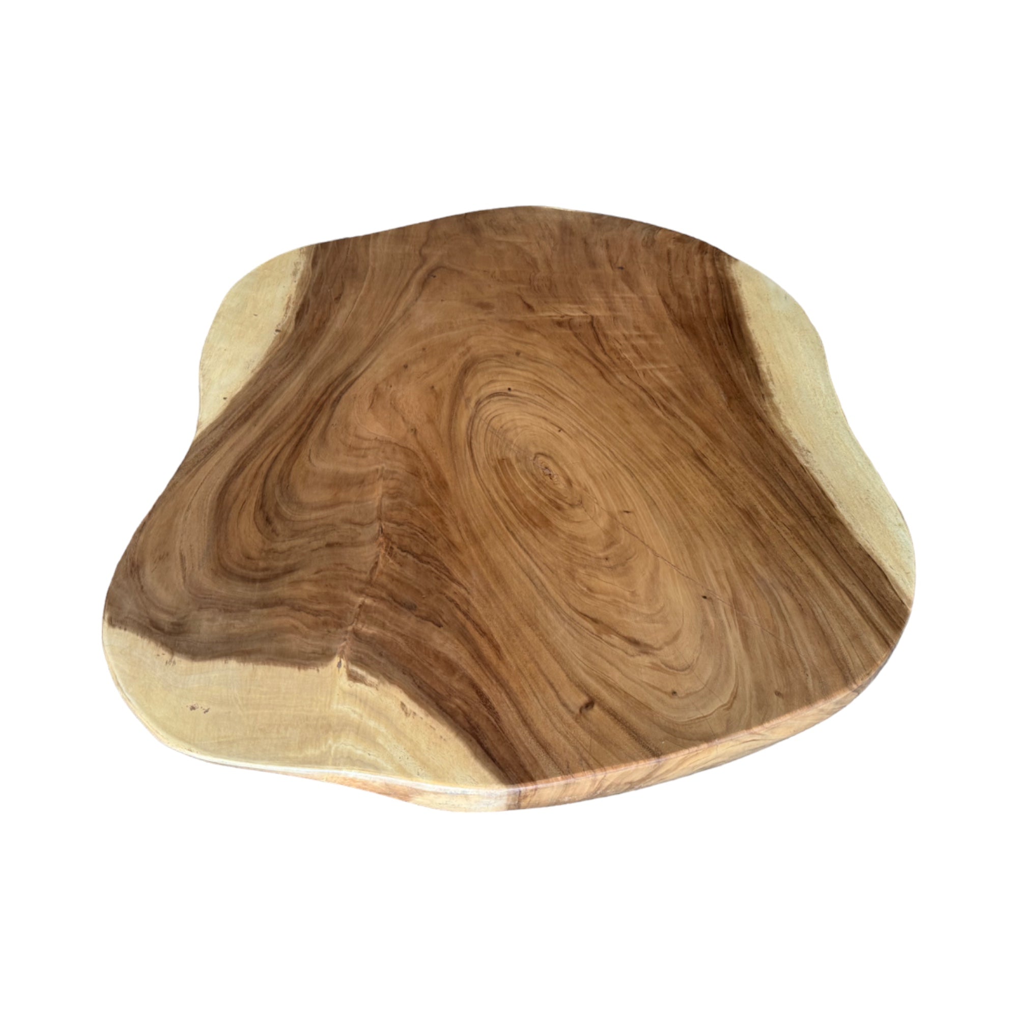 Holz Tischplatte – Wohnzimmertisch – Natürliche Formen – Ausgeschnitten aus massivem Suarholz – 160x114x8 - FaHome
