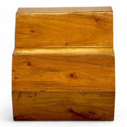 Holz Weinregal – Weinhalter Flaschenhalter - Küche Wohnzimmer Bar - Dekorative Honigwabenform – Aus Teakholz für 3 Flaschen – 18x34x18 cm - FaHome