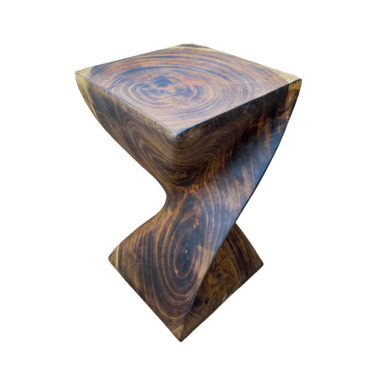 Holzhocker - Edler Beistelltisch Holz - Holz Hocker - Handgefertigter Beistelltisch aus Holz - 50x28x28cm - FaHome