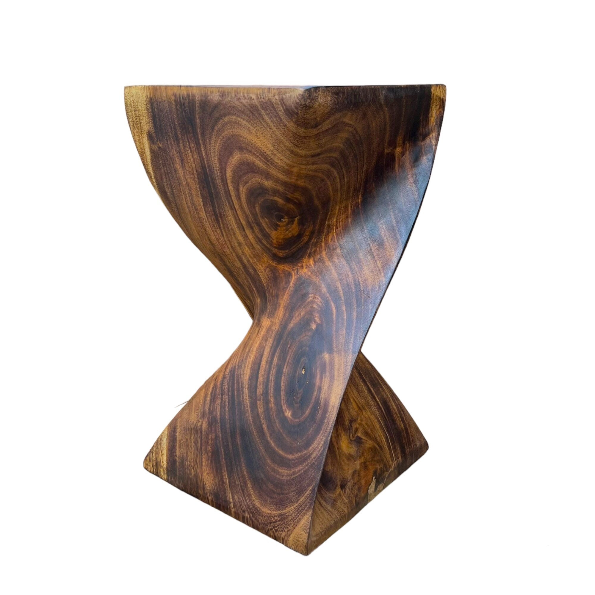 Holzhocker - Edler Beistelltisch Holz - Holz Hocker - Handgefertigter Beistelltisch aus Holz - 50x28x28cm - FaHome