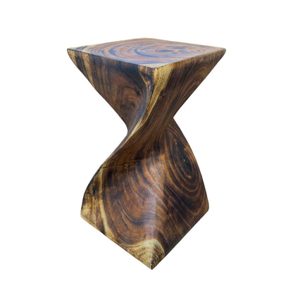 Holzhocker - Edler Beistelltisch Holz - Holz Hocker - Handgefertigter Beistelltisch aus Holz - 50x28x28cm - FaHome