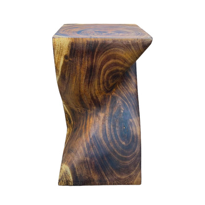 Holzhocker - Edler Beistelltisch Holz - Holz Hocker - Handgefertigter Beistelltisch aus Holz - 50x28x28cm - FaHome