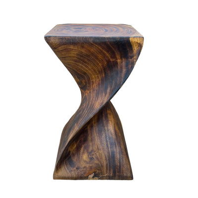 Holzhocker - Edler Beistelltisch Holz - Holz Hocker - Handgefertigter Beistelltisch aus Holz - 50x28x28cm - FaHome