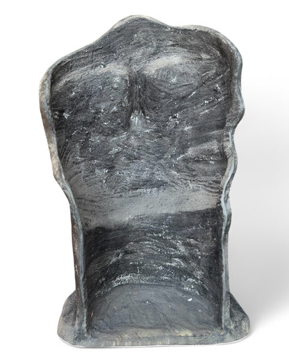 Männliche Gesichtsskulptur - Garten, Terrasse, Eingangsbereich - Robust und ästhetisch – Schlafendes Gesicht aus Betonguss – 125x77x50 cm - FaHome