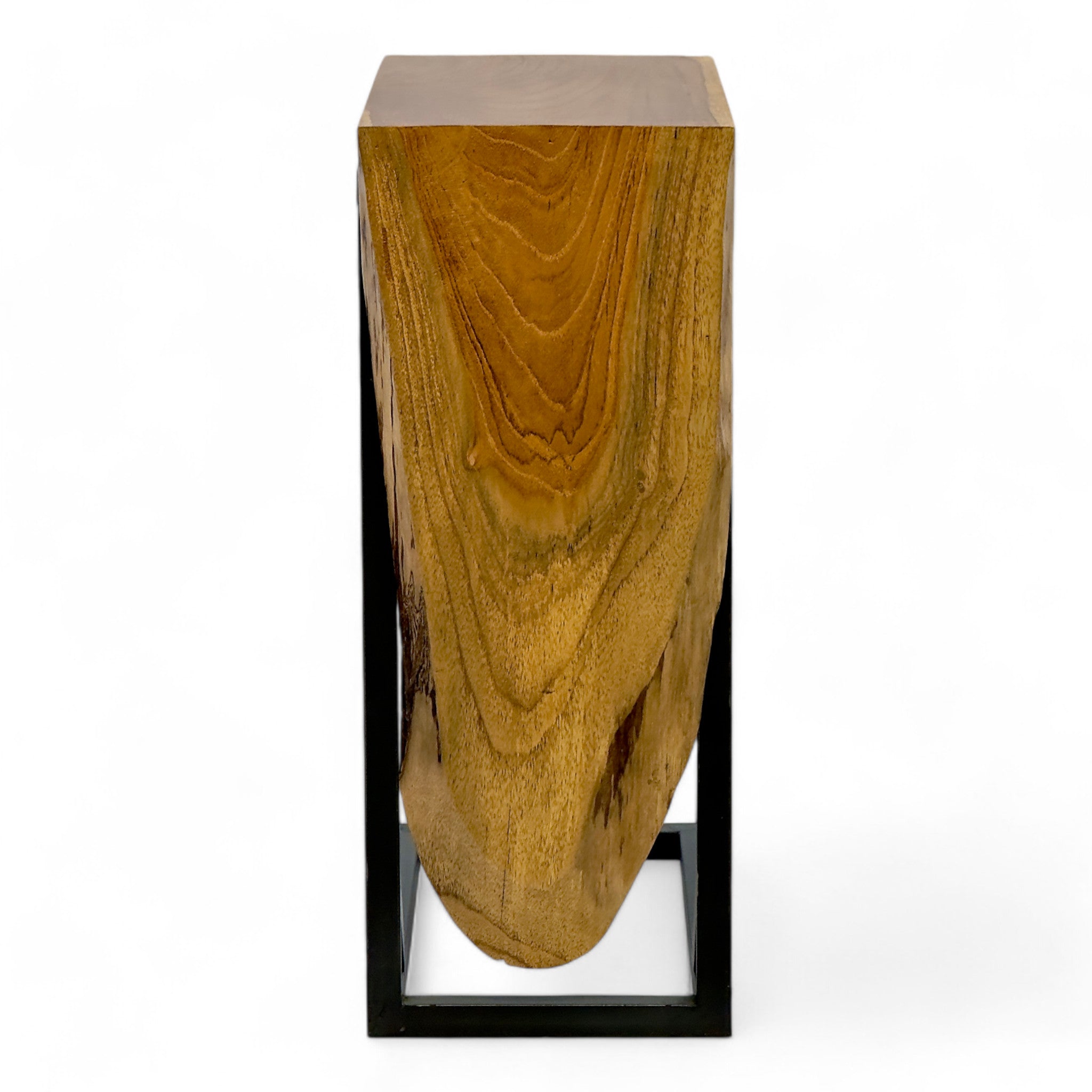 Multifunktionaler Beistelltisch - Couchtisch Ablagetisch - C-Frame – Teakholz - 50x40x20 cm - FaHome