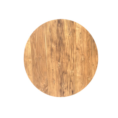 Table à manger ronde en teck : design naturel et qualité robuste