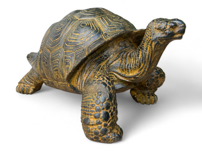 Stein Schildkröten – Pool, Garten, Terrasse - Langlebig und Wetterbeständig – Gelblich aus Glasfaserbeton – 32, 47 und 65 cm - FaHome