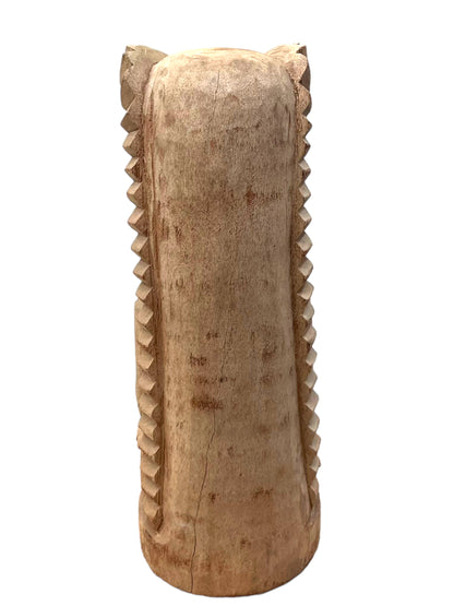 Figurine Tiki - Décoration d'intérieur de jardin - Sculpture exotique sculptée à la main - Bois de palmier - 50x19x19 cm