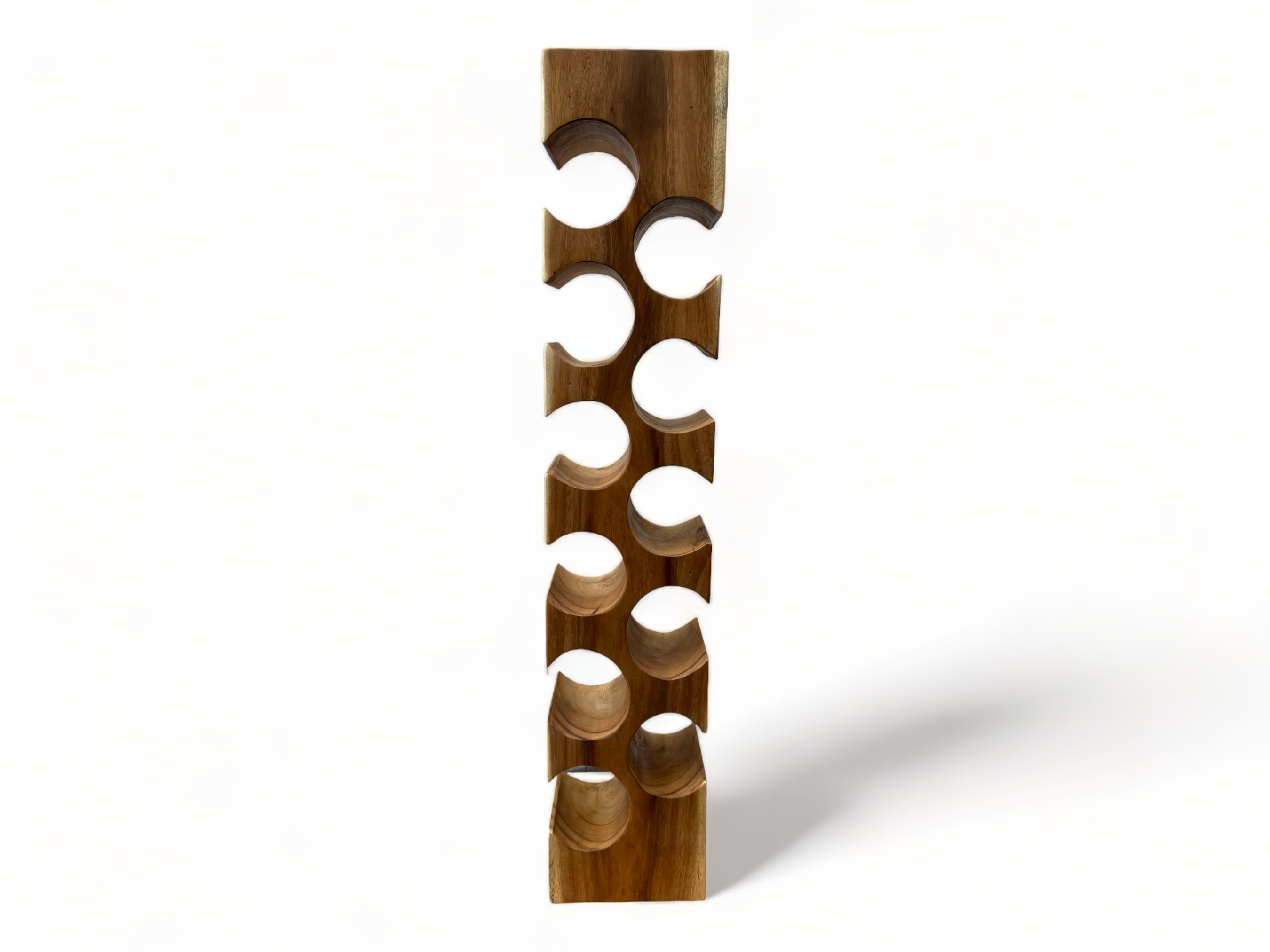 Casier à vin massif - décoration de cuisine salon porte-vin - fait main noble de haute qualité - carré en bois de Suar - 50/70/100x19,5x14,5 cm