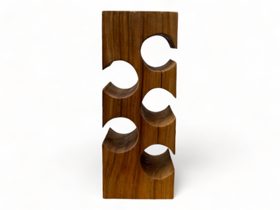 Solid wine rack - kitchen living room decoration wine holder - handmade noble high-quality - square made of Suar wood - 50/70/100x19.5x14.5 cm