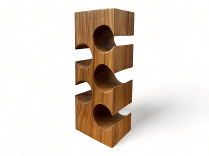 Casier à vin massif - décoration de cuisine salon porte-vin - fait main noble de haute qualité - carré en bois de Suar - 50/70/100x19,5x14,5 cm