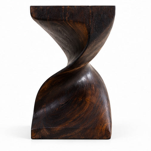 Holzhocker - Edler Beistelltisch Holz - Holz Hocker - Handgefertigter Beistelltisch aus Holz - 50x28x28cm