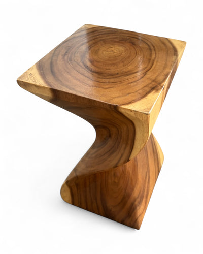 Wooden stool - Noble wooden side table - Wooden stool - Handcrafted wooden side table - 50x28x28cm