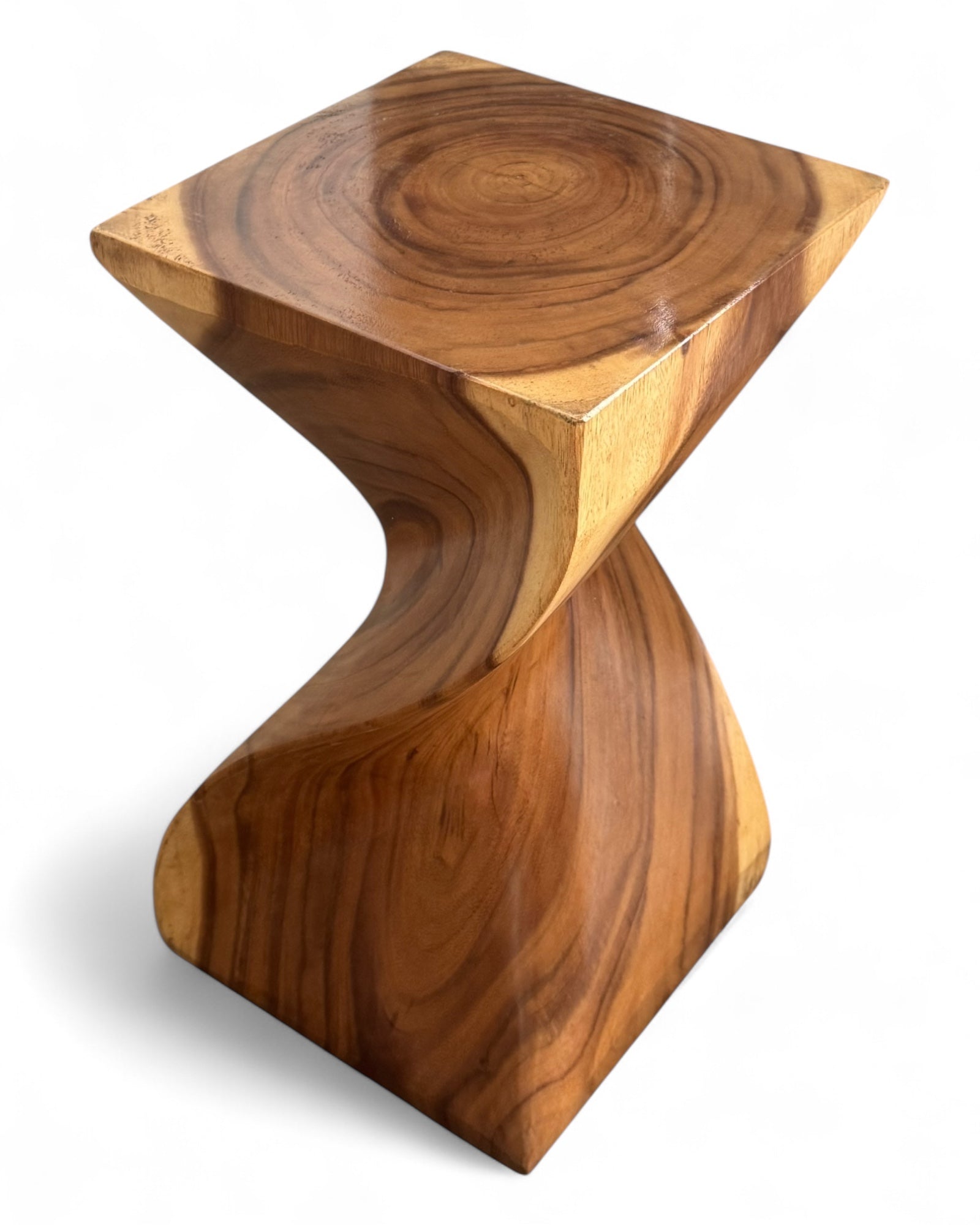 Holzhocker - Edler Beistelltisch Holz - Holz Hocker - Handgefertigter Beistelltisch aus Holz - 50x28x28cm