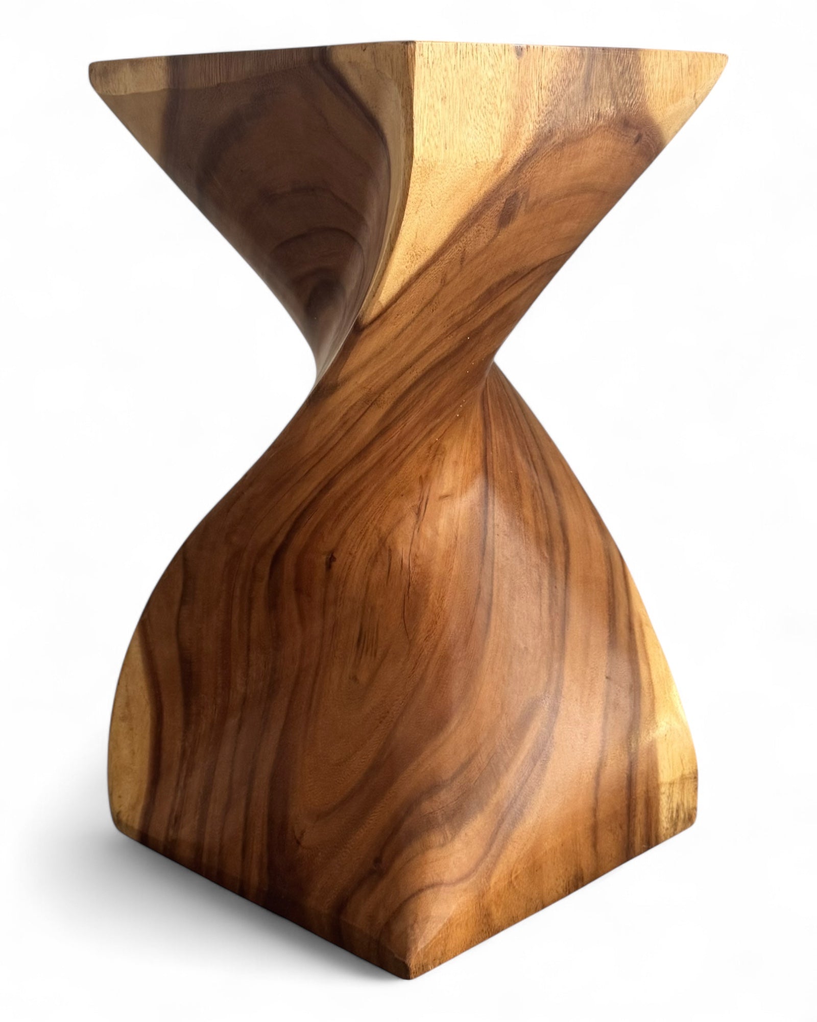 Holzhocker - Edler Beistelltisch Holz - Holz Hocker - Handgefertigter Beistelltisch aus Holz - 50x28x28cm