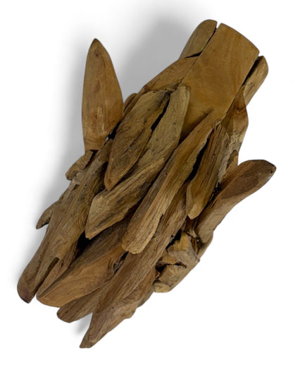 Unique piece: Teak wood horse head sculpture – Handcrafted animal figure made of natural wood for living space &amp; decoration