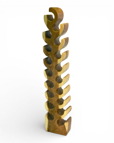 Solid Wood XXL Wine Rack – Wine Holder Bottle Holder – Handmade, Elegant, High-Quality – Made of Teak Wood for 18 Bottles – 150x30x18 cm 