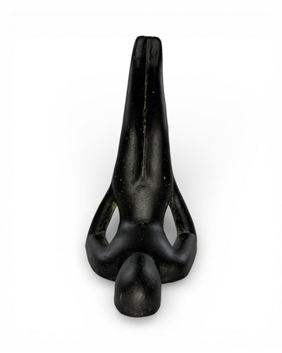 Modern Yoga Sculpture – Living Room Studio Shelf Decor – Solid Design – Stone Look Meditation Figurine Black – in 3 Sizes