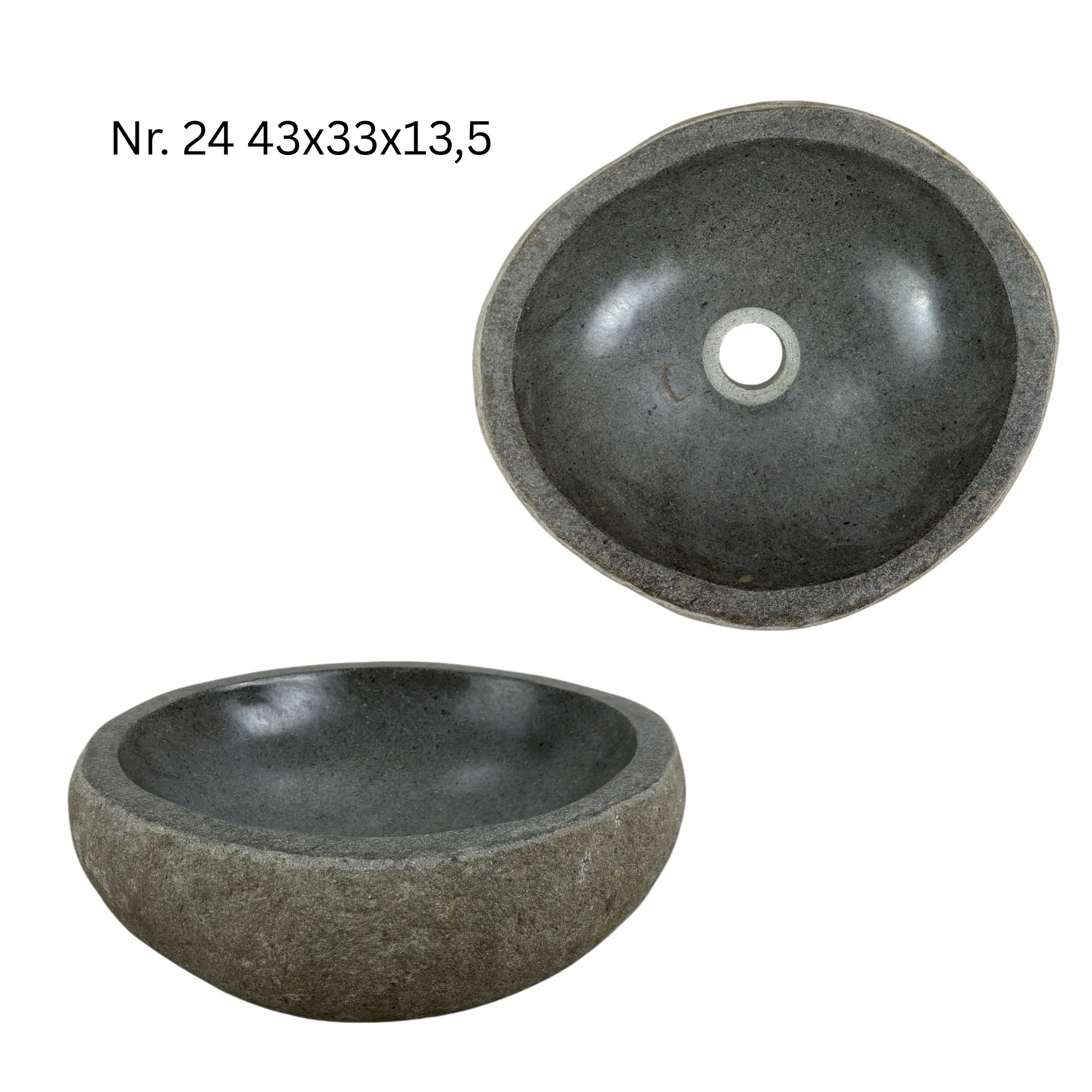 Natural stone washbasin - bathroom toilet countertop washbasin wash bowl - unique - boulder stone solid 